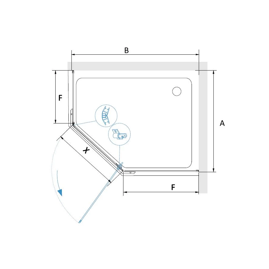 Душевой уголок RGW PA-091 Прозрачное 35089182-11 80х120 см