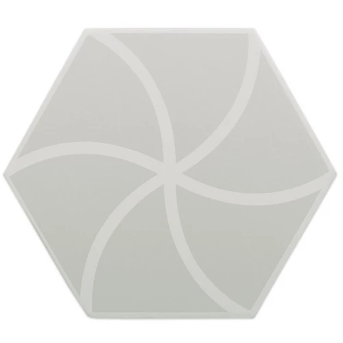 Керамогранит DNA Tiles Фэнси Wавес Греы / Fancy Waves Grey матовый серый 127012 23х20 см