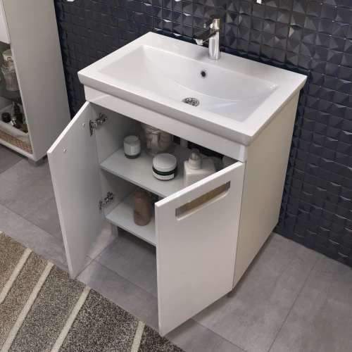 Тумба под раковину Vigo Plaza 600-2-0 белый 023