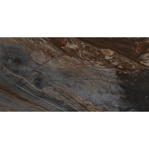 Керамогранит Planet Ceramics UKSL 2418 matt матовый карвинг черно-коричневый 120х60 см
