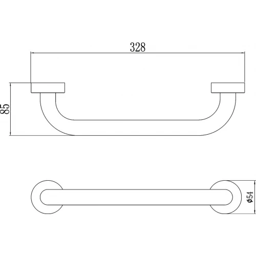 Поручень Savol S-10030C бронзовый 30 см