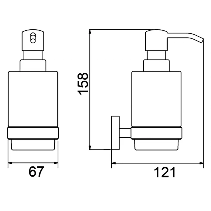 Дозатор Timo Saona черный 13039/03 6,7х15,8 см