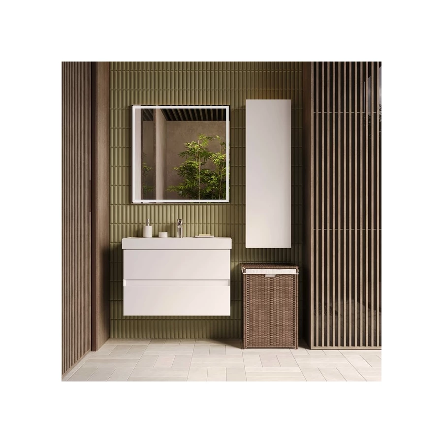 Тумба Briz Импресс глянцевая белая 80 см