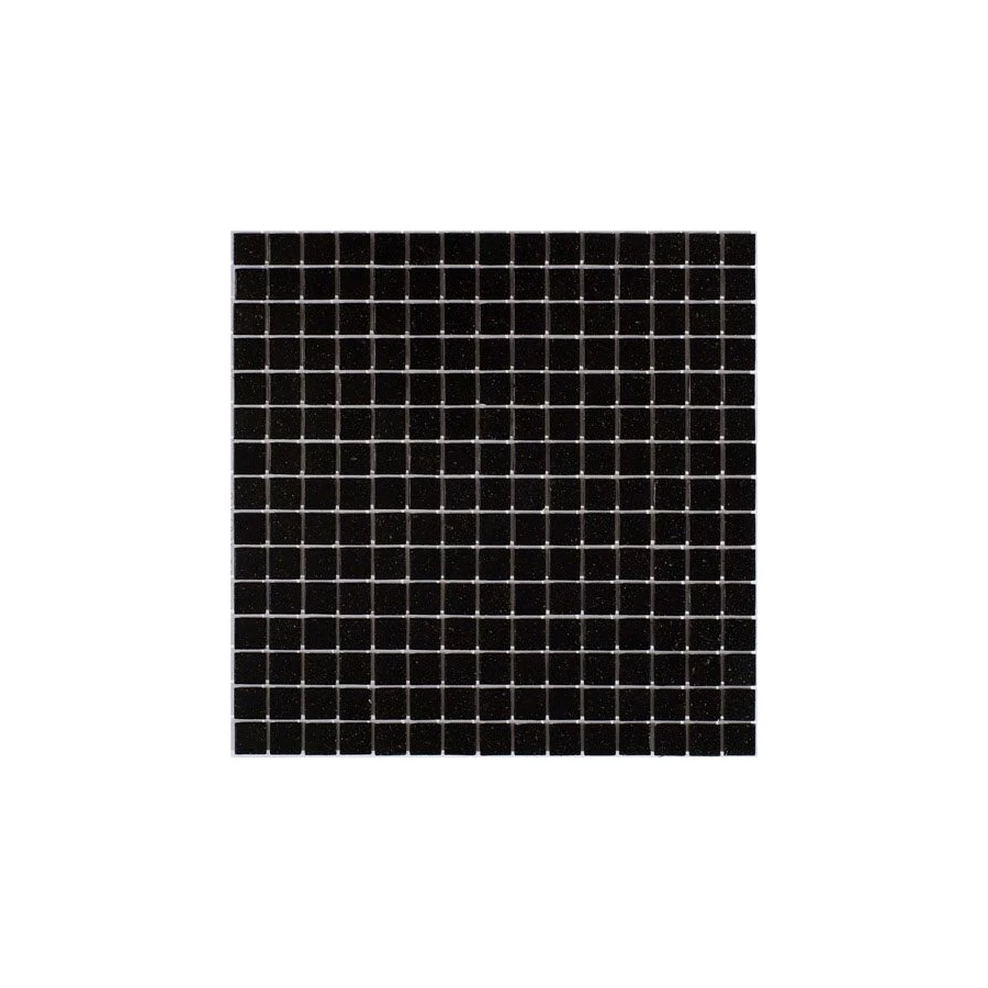 Стеклянная мозаика Rose Mosaic Gold Star сетка 2x2 глянцевая черная CA78rose 32,7х32,7 см