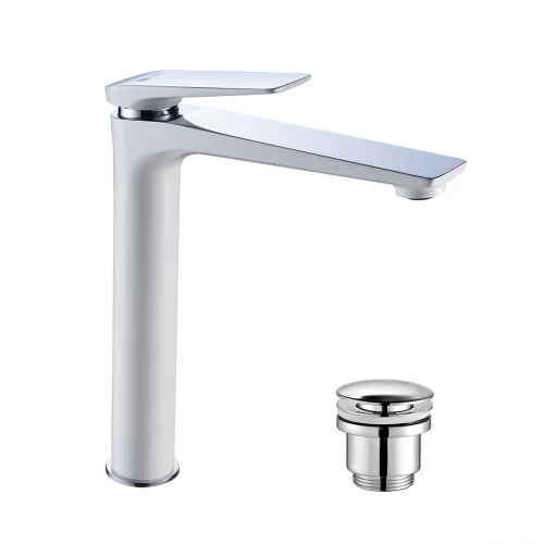 Смеситель Lemark Allegro для раковины монолитный белый LM5909CW