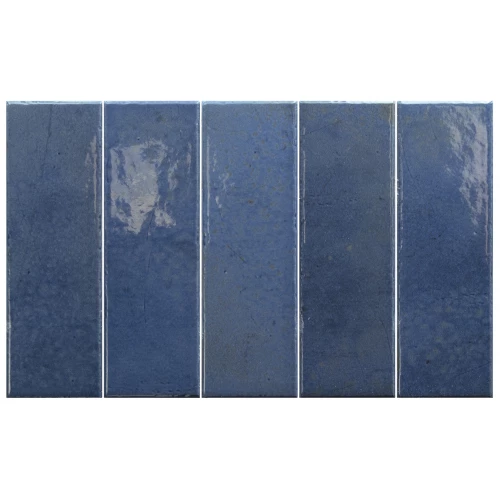 Керамогранит Equipe Bohemian Dark Blue глянцевый синий 32341 18,6x6 см