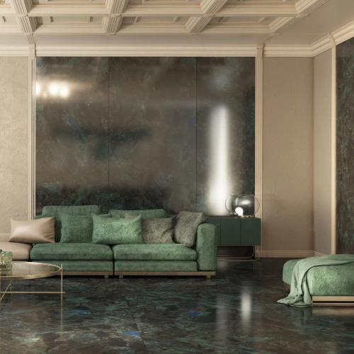 Керамогранит Neodom Titanium Madagascar Green Polished зеленый N80003 280х120 см