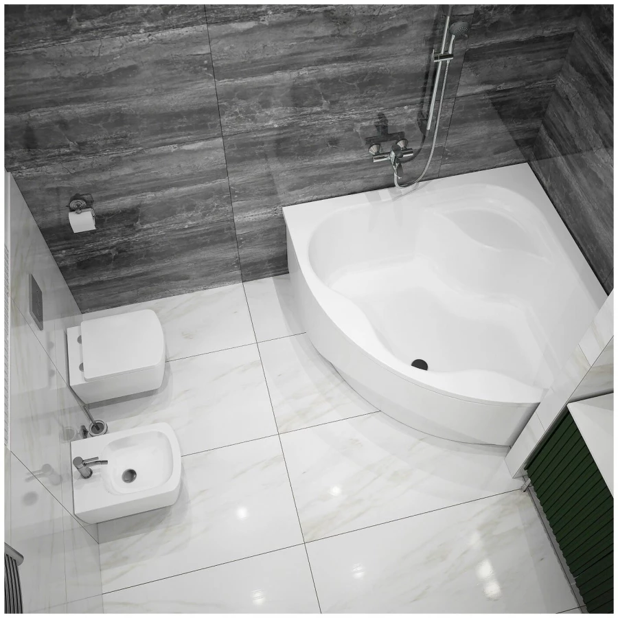 Акриловая ванна Lavinia Boho Aveo S1-3704014P универсальная (комплект 3 в 1) 140x140 см