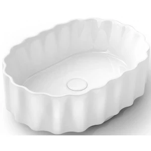 Раковина Kerama Marazzi Artbasin Conchiglia накладная 50 белая глянцевая CC.wb.50\WHT