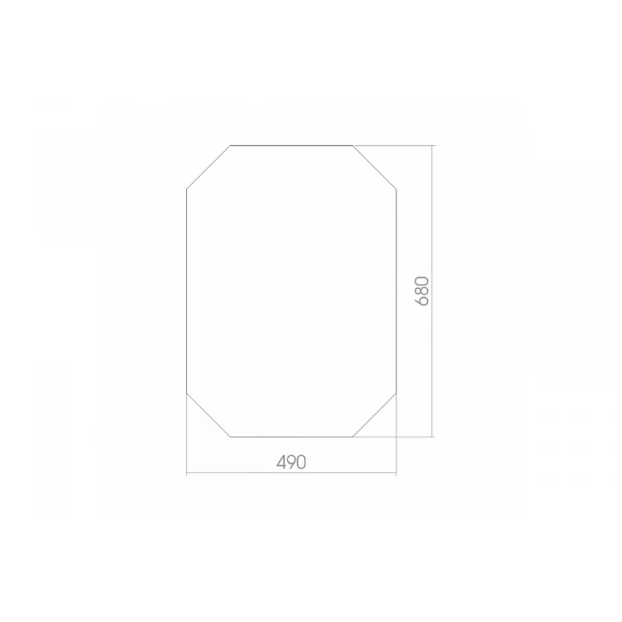 Зеркало без подсветки MixLine Атлант 525012 49,5х68,5 см