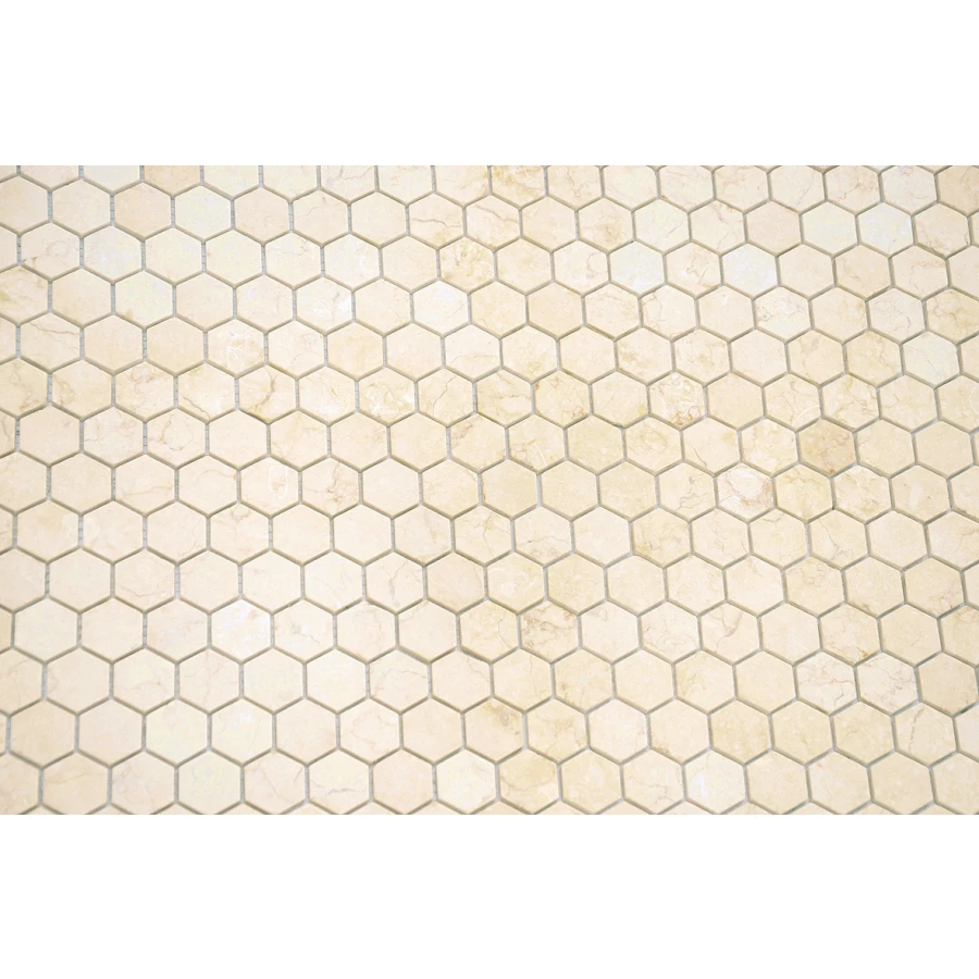 Мозаика из натурального камня LeeDo Ceramica Botticino MAT hex бежевый 28,5x30,5 см