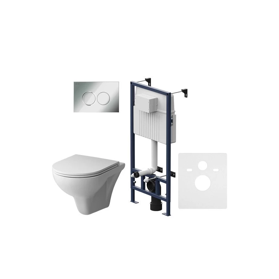 Инсталляция с подвесным унитазом Am Pm FlashClean с сиденьем микролифт и клавишей IS70151.901700