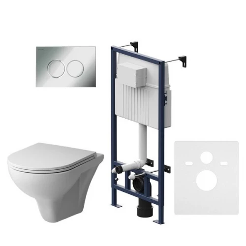 Инсталляция с подвесным унитазом Am Pm FlashClean с сиденьем микролифт и клавишей IS70151.901700