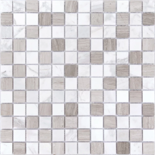 Мозаика из натурального камня LeeDo Ceramica Pietra Mix 2 MAT серо-белый микс 29,8x29,8 см