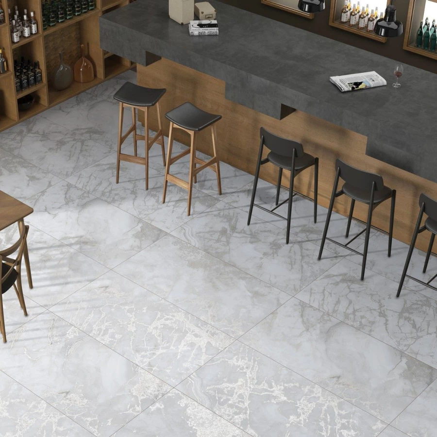 Керамогранит Neodom Sale Luxor White Carving матовый серый N20526 160х80 см