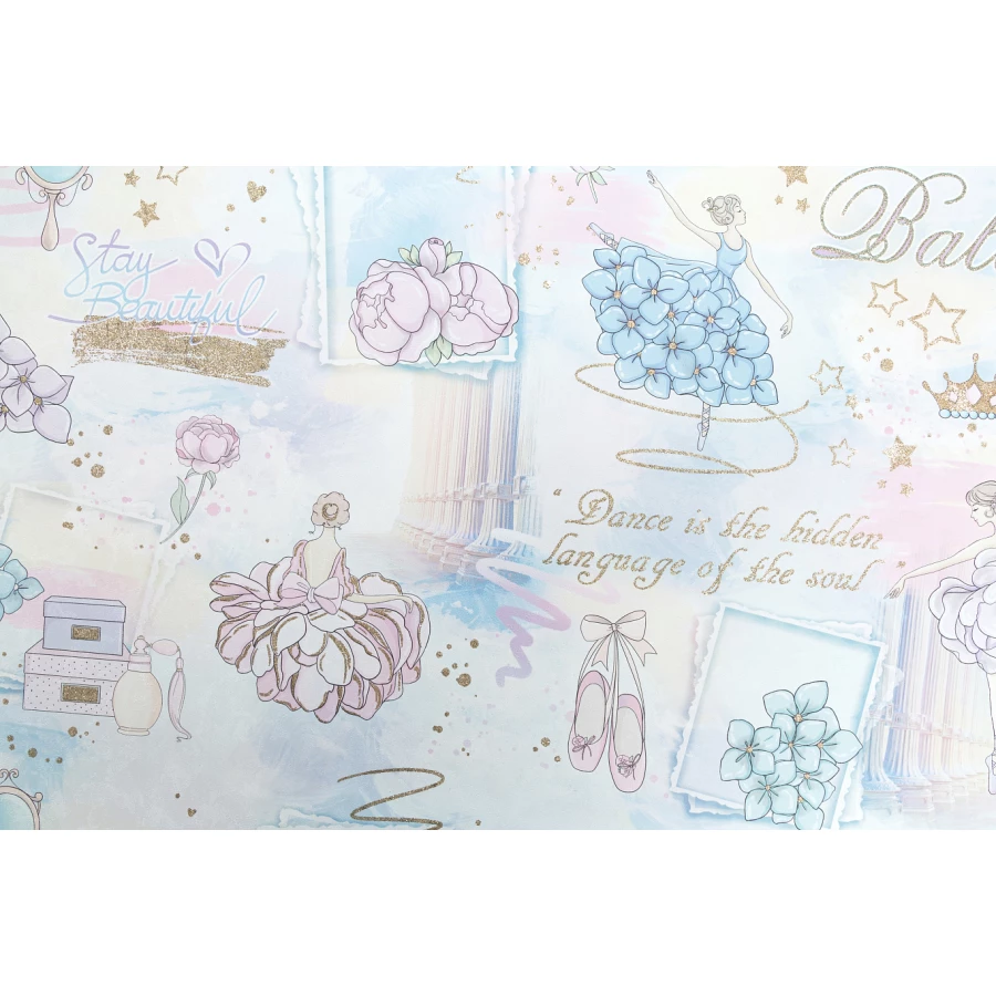 Обои флизелиновые Palitra Home HomeColor Ballet голубые HC71905-66 1.06х10.05 м