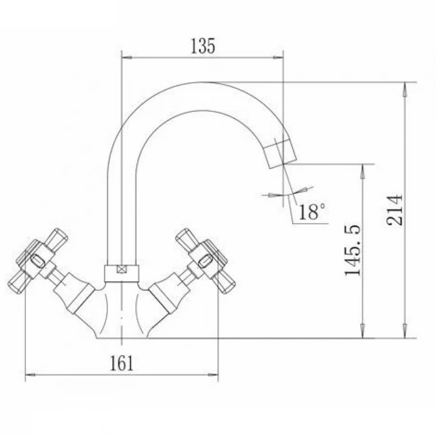 Смеситель для умывальника Fashun Хром A1324