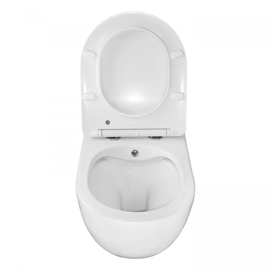 Унитаз подвесной c функцией биде Azario Allegro безободковый встроенный смеситель крышка с сиденьем микролифт AZ-3105B 36х49х36 см