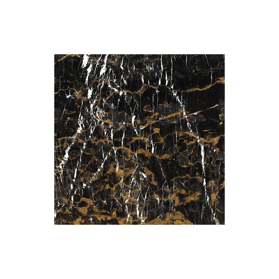 Керамогранит Marmocer Classic Polish Finished Michelangelo глянцевый черный MCHL60X60 60x60 см